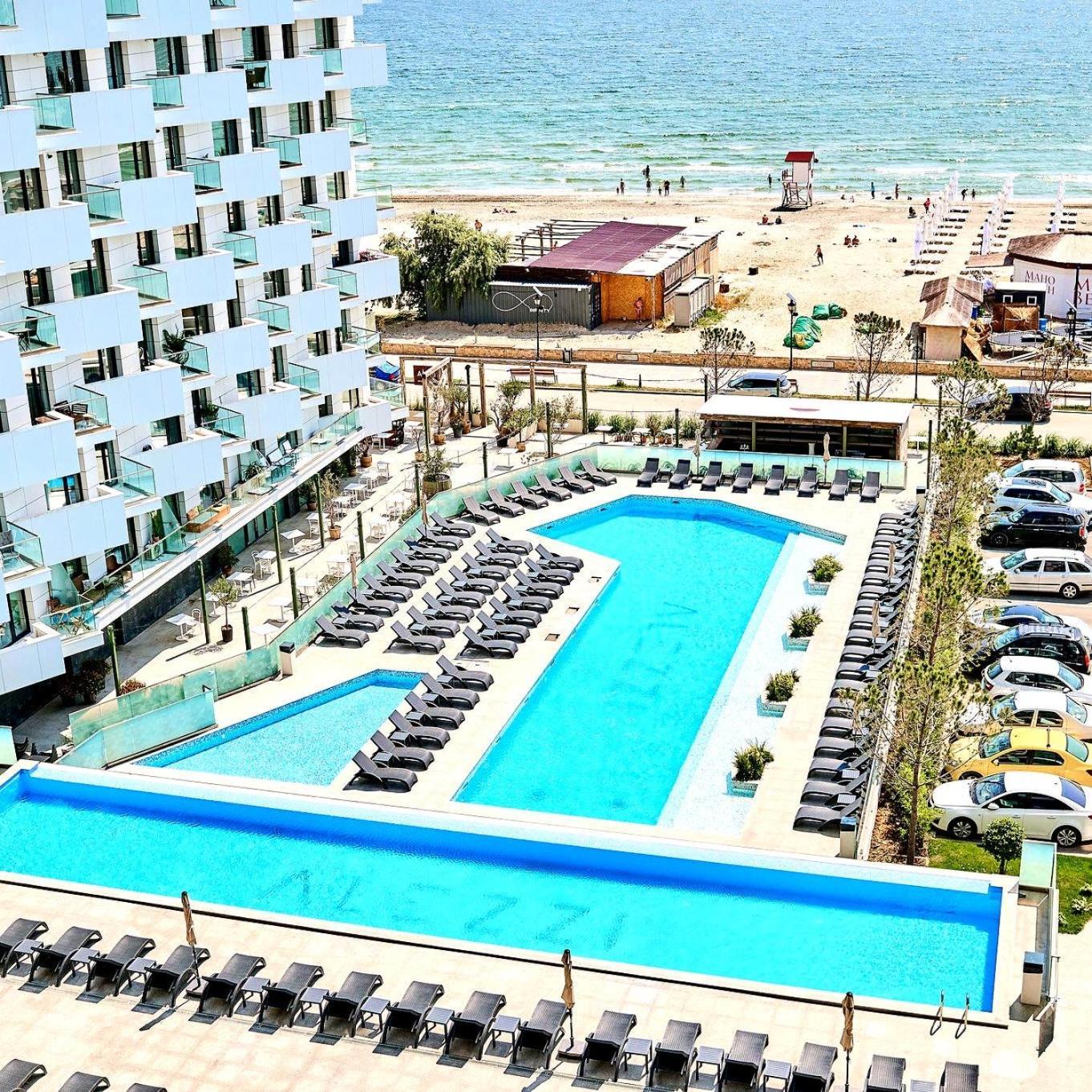 Aqua Vista Infinity Resort & Spa - Studio Lux - Piscina Infinity, Jacuzzi, Sauna, Gym - Privat Năvodari Exterior foto